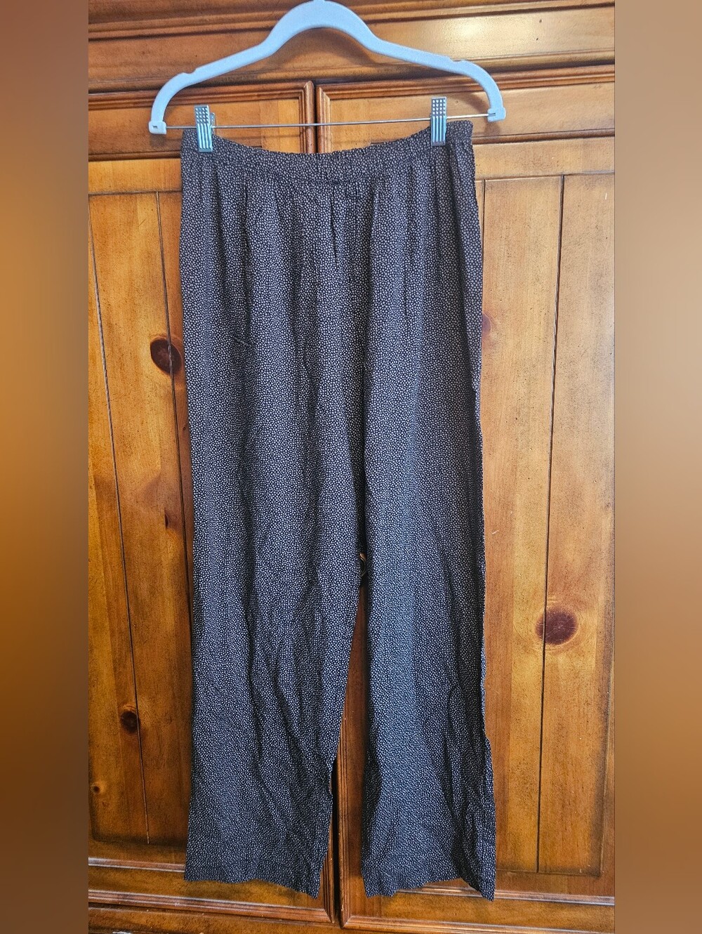 Vintage Mandy Evans Bossy Print Pull-On Casual Pants Size L Made in Canada Y2K